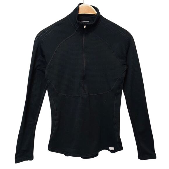 Patagonia Black Capilene 4 Expedition Weight Half Zip Pullover Hoodie Sweatshirt - Picture 1 of 8